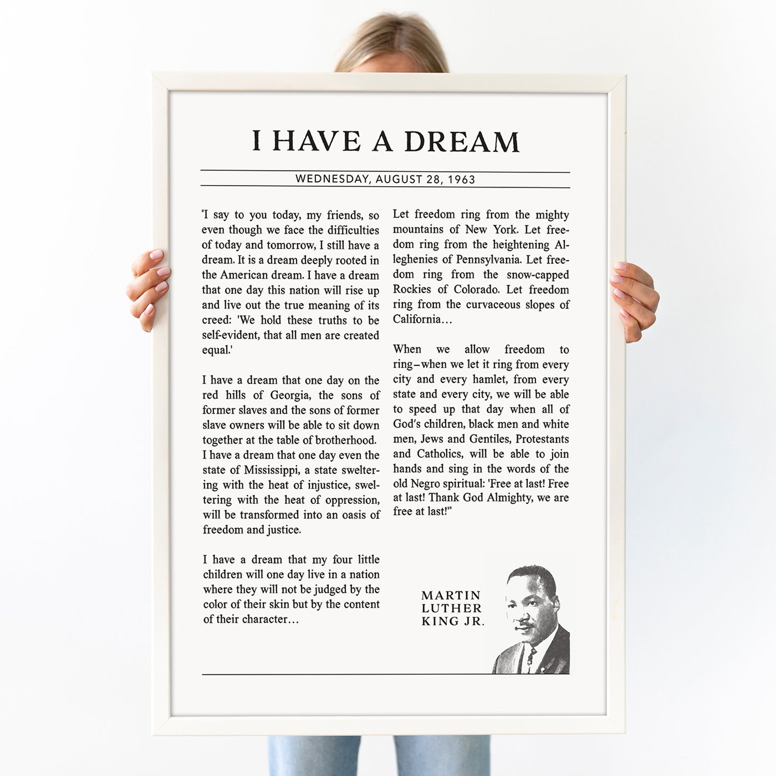 MLK Jr. 'I Have A Dream' Speech Poster: Martin Luther King Jr ...