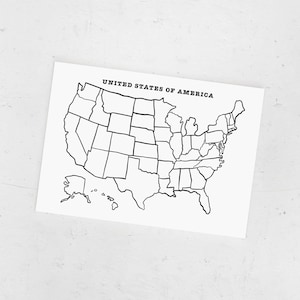 Blank US Bundesstaat Karte, Orte, an denen ich war, Karte Quiz, Blank US Landkarte Quiz, Verkaufskarte Tracker, Homeschool Geographie druckbare, USA Malseite, US Karte