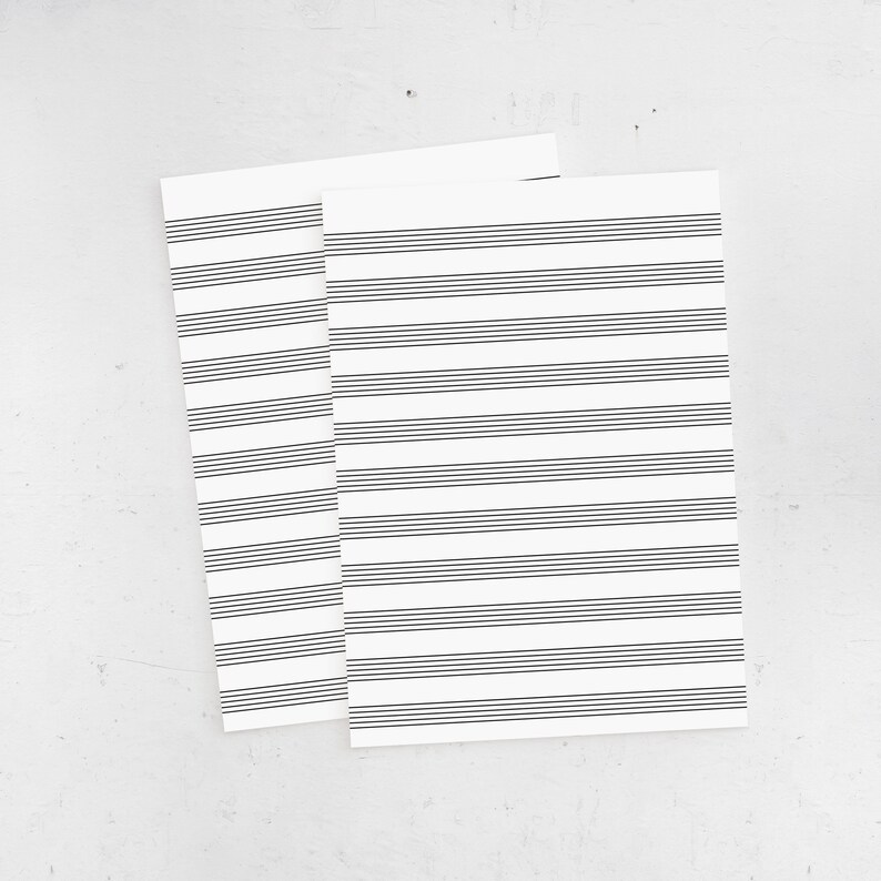 Blank Music Staff Paper Music Manuscript Paper Sheet Music Etsy
