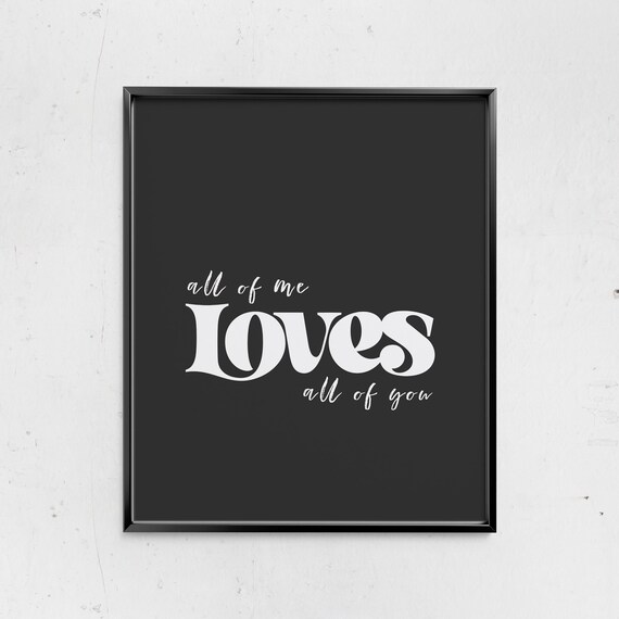 Black and White Love Poster Printable Square Love Print Etsy