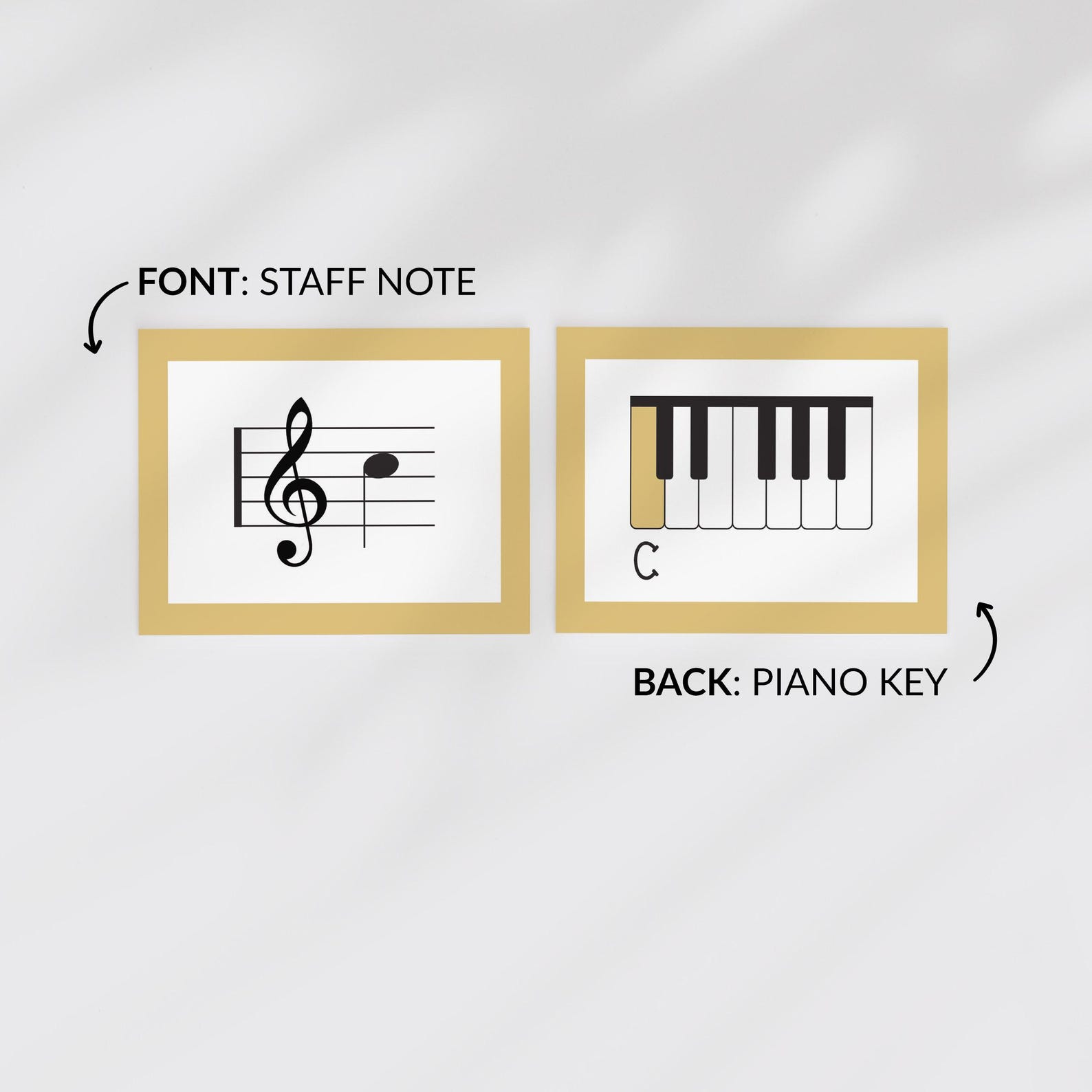 Piano Note Flashcards: Middle C to High/low C (32 Double-sided Cards, PDF, Download) - Etsy