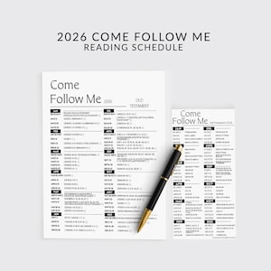 2026 Come Follow Me Reading Schedule: Old Testament Weekly Tracker Bookmark Printable, LDS Scripture Study Reading Chart (PDF Download)
