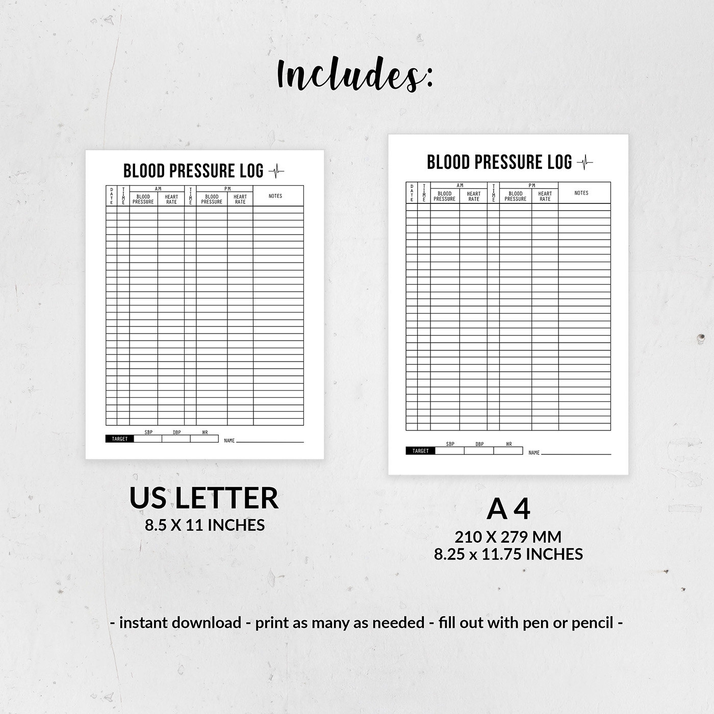 Hbpm Chart.pdf Printable Daily Blood Pressure Log: Heart Health Tracker for Home ...