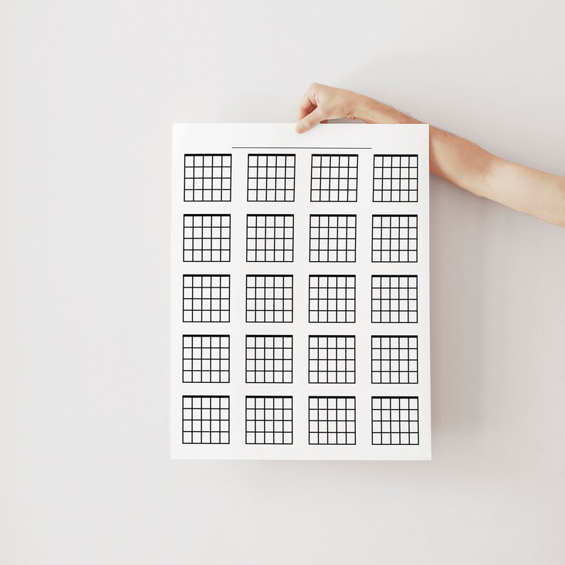 Printable Blank Guitar Chords Chart 20 Blank Chord Boxes - Etsy UK