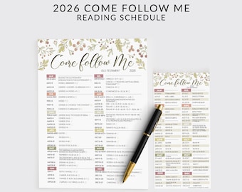 2026 Come Follow Me Reading Schedule: Old Testament Study Tracker & Bookmark Printable, LDS Bible Study Planner (PDF, Digital Download)