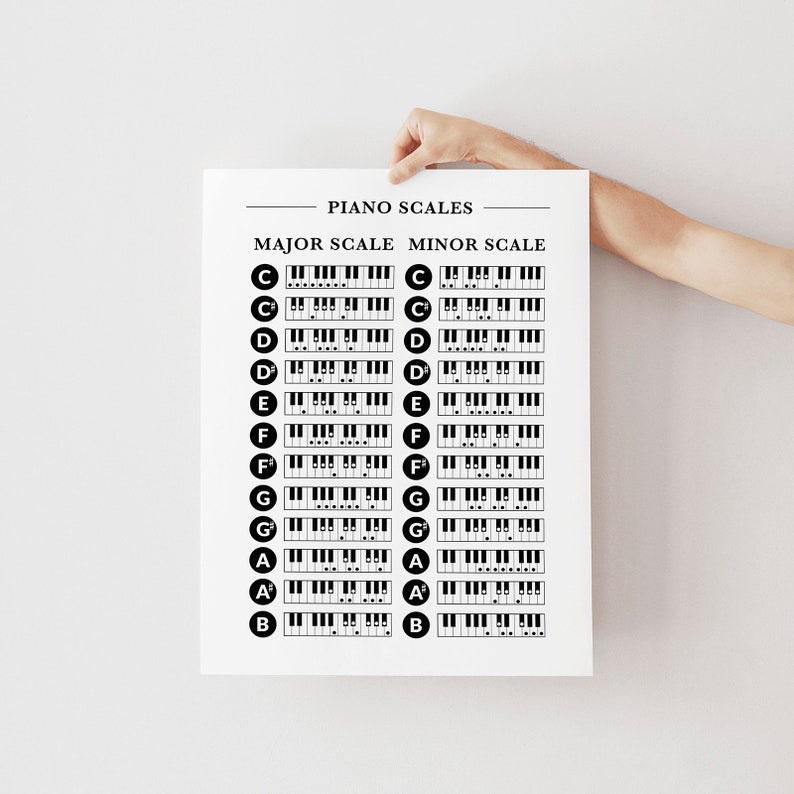 Piano Music Theory Poster Set Printable: Notes, Dynamics, Key Signature ...