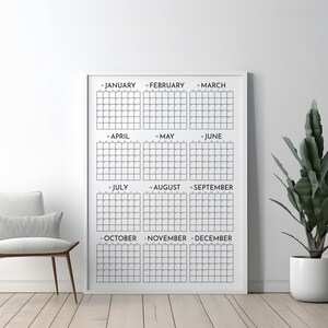 Large 2024 Wall Calendar, Big Wall Calendar 2024, Year at a Glance ...