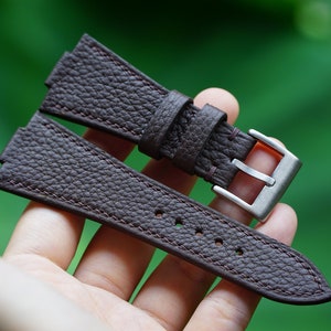 Correa de cuero marrón Francia Togo para reloj Tissot PRX 35 mm, 40 mm, cronógrafo 42 mm, reloj Oris Aquis 39,5 mm, 41,5 mm, 43 mm, 43,5 mm, 45,5 mm