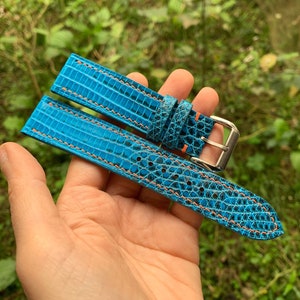 Uhrenarmband blau Eidechse 14mm 15 16mm 17mm 18mm 19mm 20mm 21mm 22mm 23mm 24mm 25mm 26mm