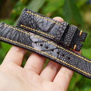 Tortora Beige Exotic Ostrich Leather strap 21mm Louis Vuitton