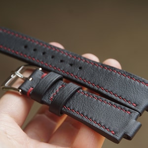 Correa de reloj de cuero negro para Oris Aquis 39,5 mm 41,5 mm 43 mm 43,5 mm 45 mm 45,5 mm