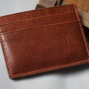Handgefertigtes Minimalistisches Vintage Ziegenleder Kartenetui