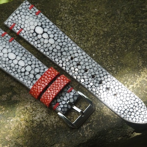 Special Gray Stingray Leather Watch Strap/Stingray watch band 24mm 23mm 22mm 21mm 20mm 19mm 18mm 17mm