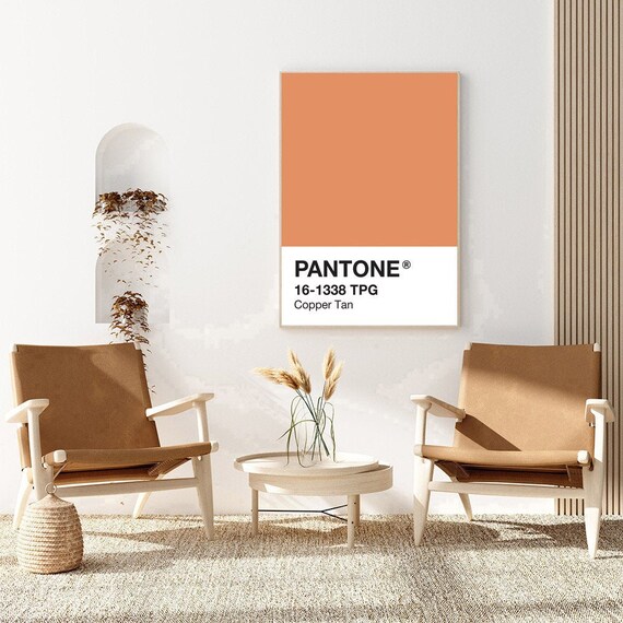 Pantone Kunstdruck Kupfer Tan Affiche Pastell Poster Etsy