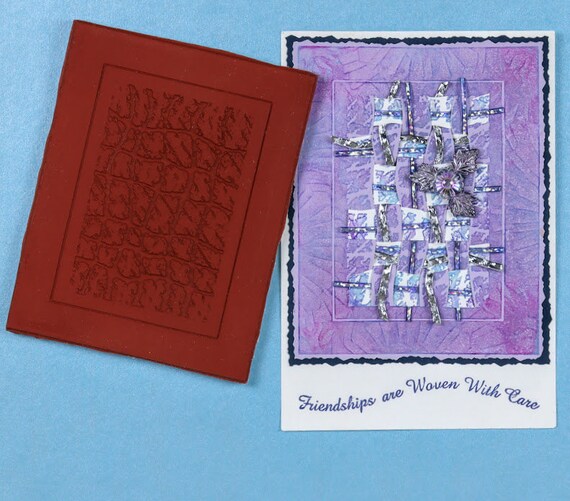 RUBBER WEAVING STAMP Deep Etched Red Rubber Journals Etsy