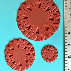 Rubber Stamps DIMENSIONAL HEART dEEP eTCHED, ornaments, package toppers, clay, paper arts, fabric, jewelry, solder stamping  DH3