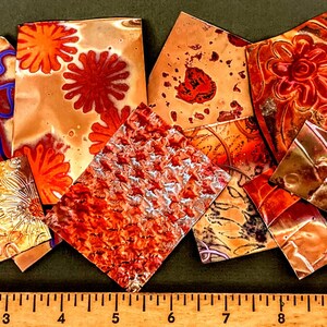 KOPER- en ALUMINIUMSTUKKEN - sieraden, gemengde techniek, collage, dagboek, kaarten, mozaïeken, lichtgewicht, kan worden geknipt met een schaar, Sandi Obertin 12-O.