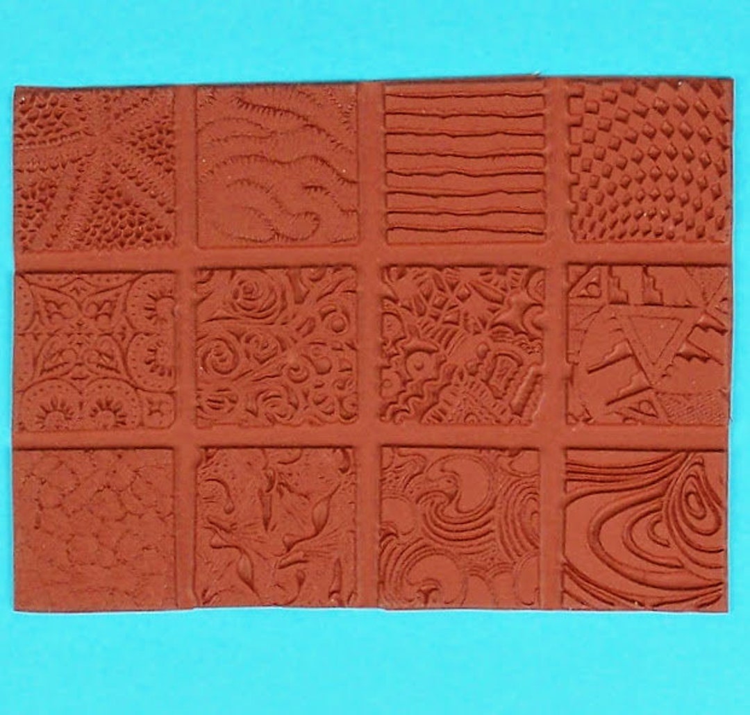 RED RUBBER TEXTURES Deep Etched, Lead Free Solder Stamping, Journals ...