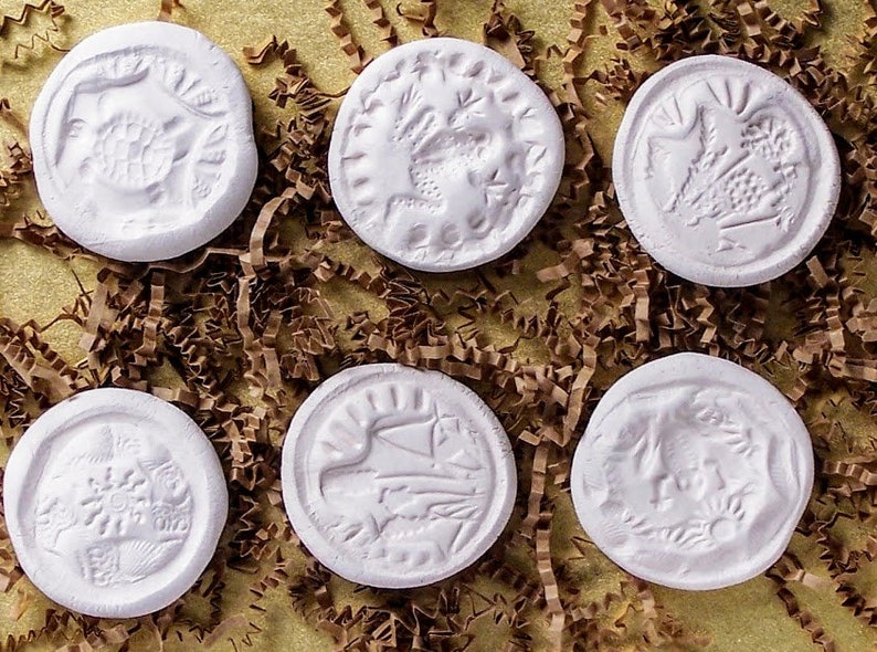 Handmade Kiln Fired Stoneware Clay Press Molds Set of 6 Etsy