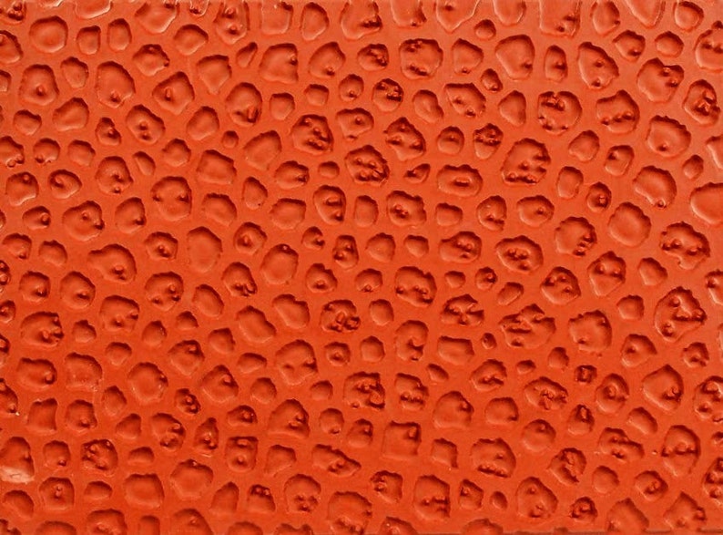 deep etched clay designed by Sandi Obertin UNMOUNTED RUBBER MAT 8x11 crafting fabric stamping vulcanized red rubber gel plate