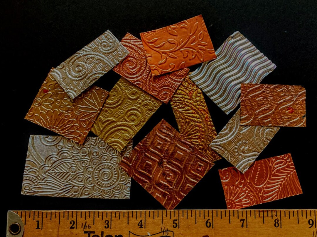 TEXTURED METAL Jewelry, Mixedmedia, Collage, Cards, Lightweight, Cut With Scissors, Assorted