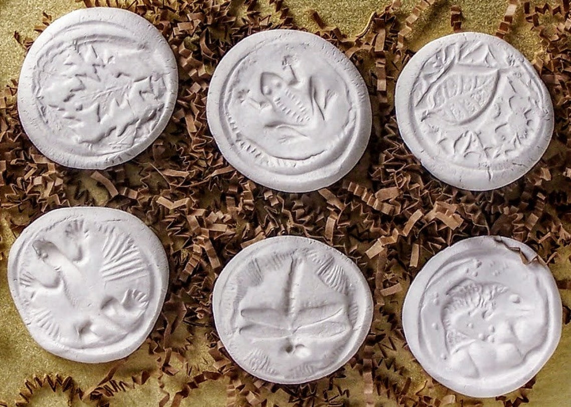 Handmade Kiln Fired Stoneware Clay Press Molds Set of 6 Etsy