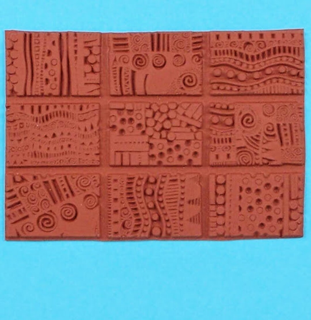 TEXTURES SOLDER STAMPING Red Rubber Deep Etched Abstract Etsy