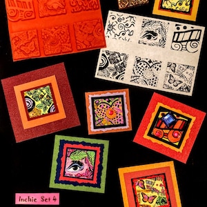 ROTE STEMPEL 1 &quot;X 1&quot; Zoll * stanzen, einschneiden in alle Arten von Ton, Schmuckherstellung, Glas 6 Designs * Sandi Obertin Set #4