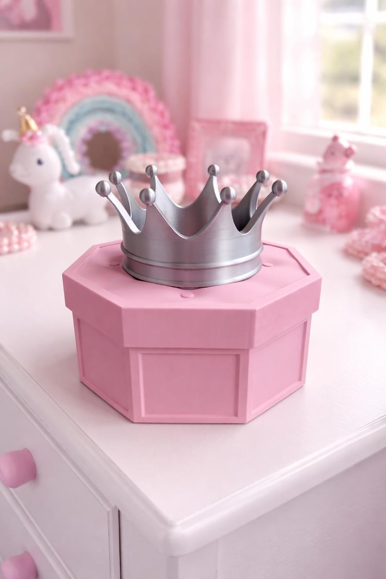 Princess Crown Jewelry Box | 3D Printed Organizer (kids Room) - Etsy Canada
