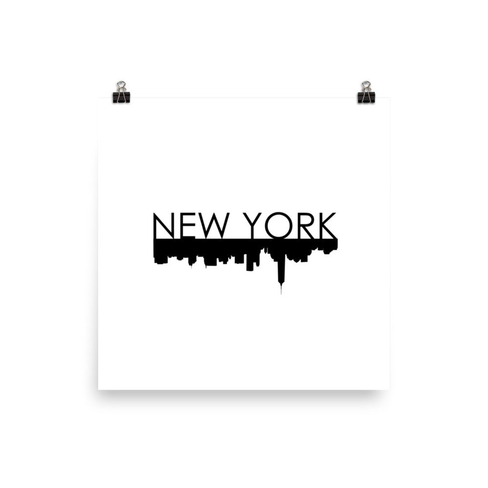 New York Skyline Poster New York City Artwork Home Decor Etsy