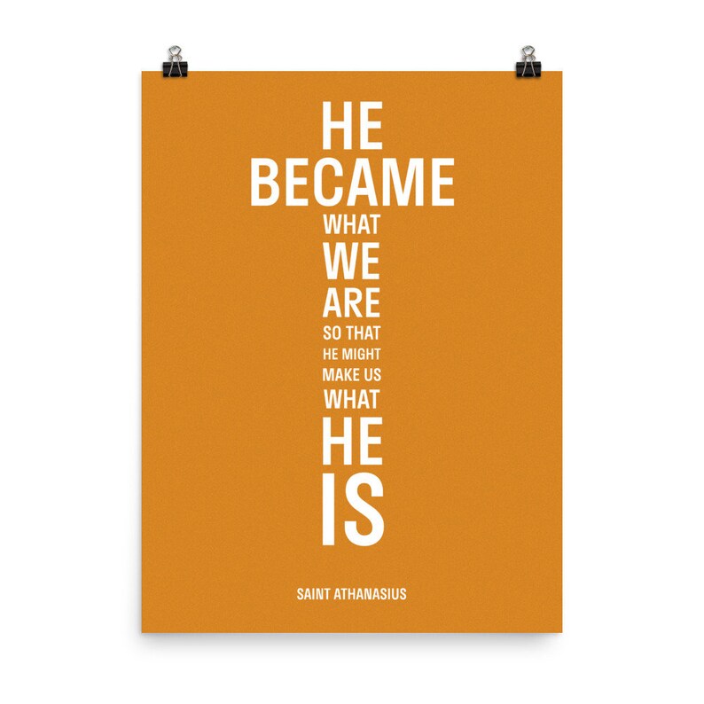 Saint Athanasius Quote Catholic Quote Poster Minimalist Catholic Wall