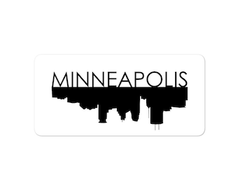 Minneapolis Skyline Sticker -  Minimalist Sticker Design - Laptop Stickers - Minnesota Sticker