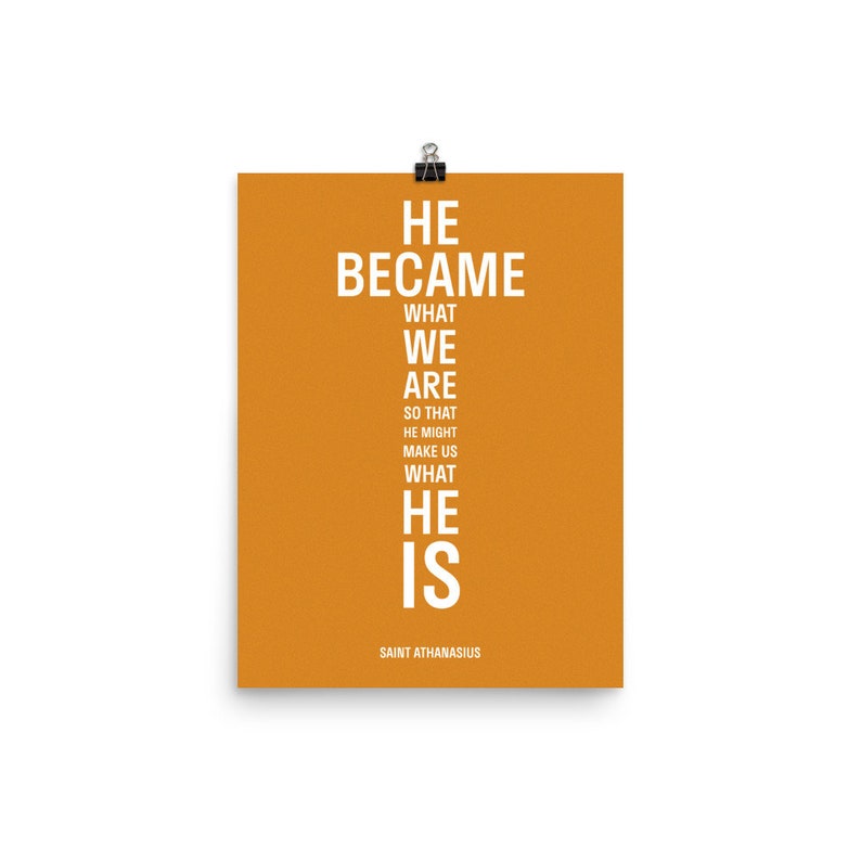 Saint Athanasius Quote Catholic Quote Poster Minimalist Catholic Wall