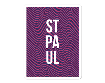 St. Paul Sticker - Abstract Sticker Design - Minnesota Stickers and Gifts