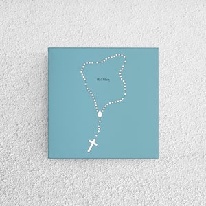 Hail Mary - Rosary Poster - Catholic Wall Art and Home Decor