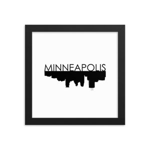 Minneapolis Skyline Framed Poster - Minnesota Wall Art and Home Decor - Posters and Art Prints