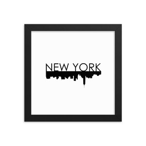 New York City Skyline Framed Poster - New York City Art Print - Fine Art and Home Decor