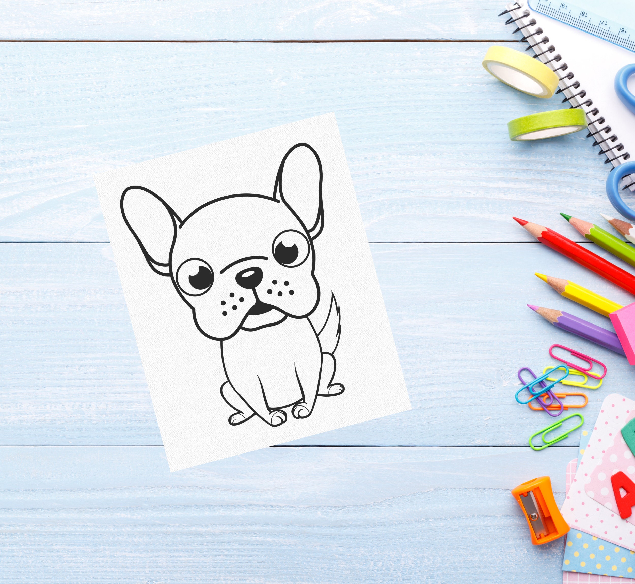 Printable Coloring Sheet, Puppy, Preschool, Homeschool, Digital Print ...