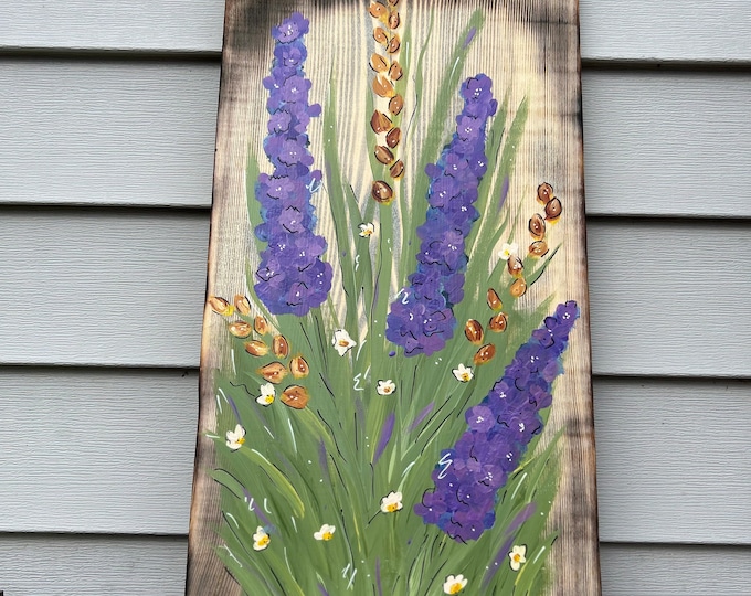 Wildflowers hand painted sign, Wildflower sign, Hand Painted sign, sign, hand painted floral sign, porch sign, garden sign