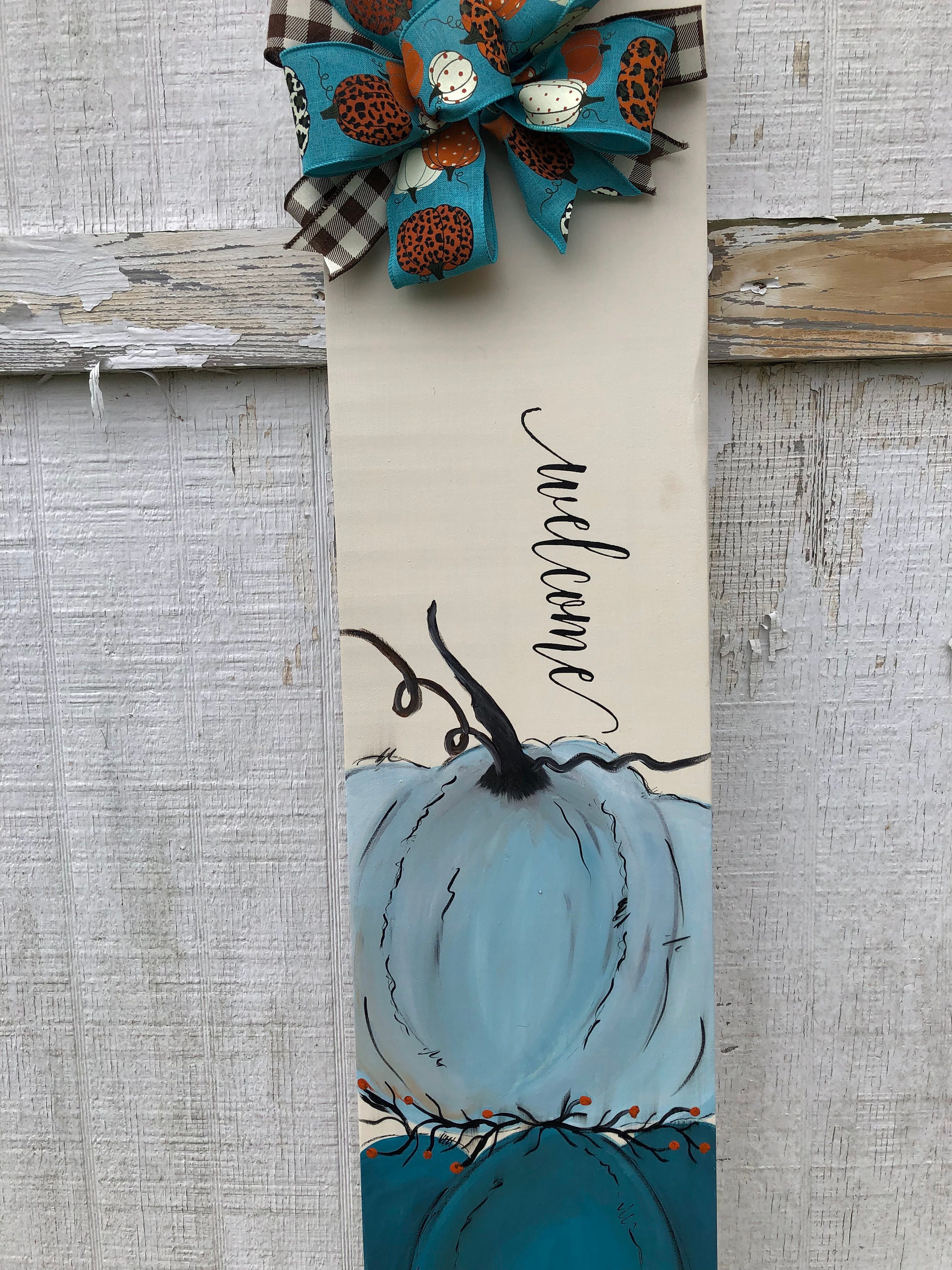 Fall Porch Sign Pumpkin Porch Sign Pumpkin Welcome Sign - Etsy