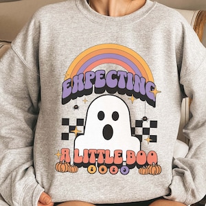 Halloween Maternity Sweatshirt, Funny Pregnancy Announcement Shirt 2023, Pregnant Women Costume, Fall New Mom Sweater, Mommy to Be