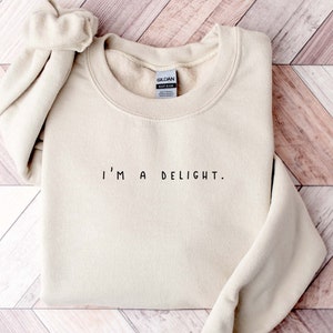 Funny Sweatshirt, I&#39;m a Delight, Sarcastic Sweatshirt, Funny Shirt, Funny Unisex Shirt, Quote Sweatshirt, dry humor, attitude shirt