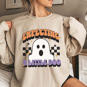 Bluza ciążowa na Halloween, zabawna koszulka z ogłoszeniem ciąży 2023, kostium dla kobiet w ciąży, jesienny sweter dla nowej mamy, przyszła mama