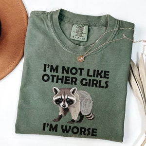 I'm Not Like Other Girls I'm Worse Shirt, Raccoon Shirt, Funny Weird T-Shirt, Meme T-Shirt, Sarcastic Tee