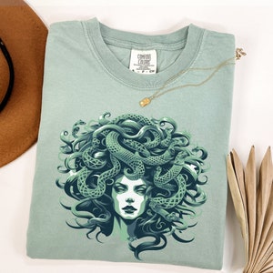 Medusa Snake Face Shirt, Goddess Medusa Shirt, Greek Mythology Shirt, Snakes Head Witch Shirt, Mythology Shirt, Witchy Woman Shirt