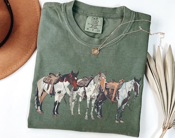 Western Shirt, Horse Shirt, Western Graphic Tee, Cowgirl Tshirt, Horse Girl T Shirt, Ranch Girl Tee, Cowboy Graphic Shirt, Rodeo Tee