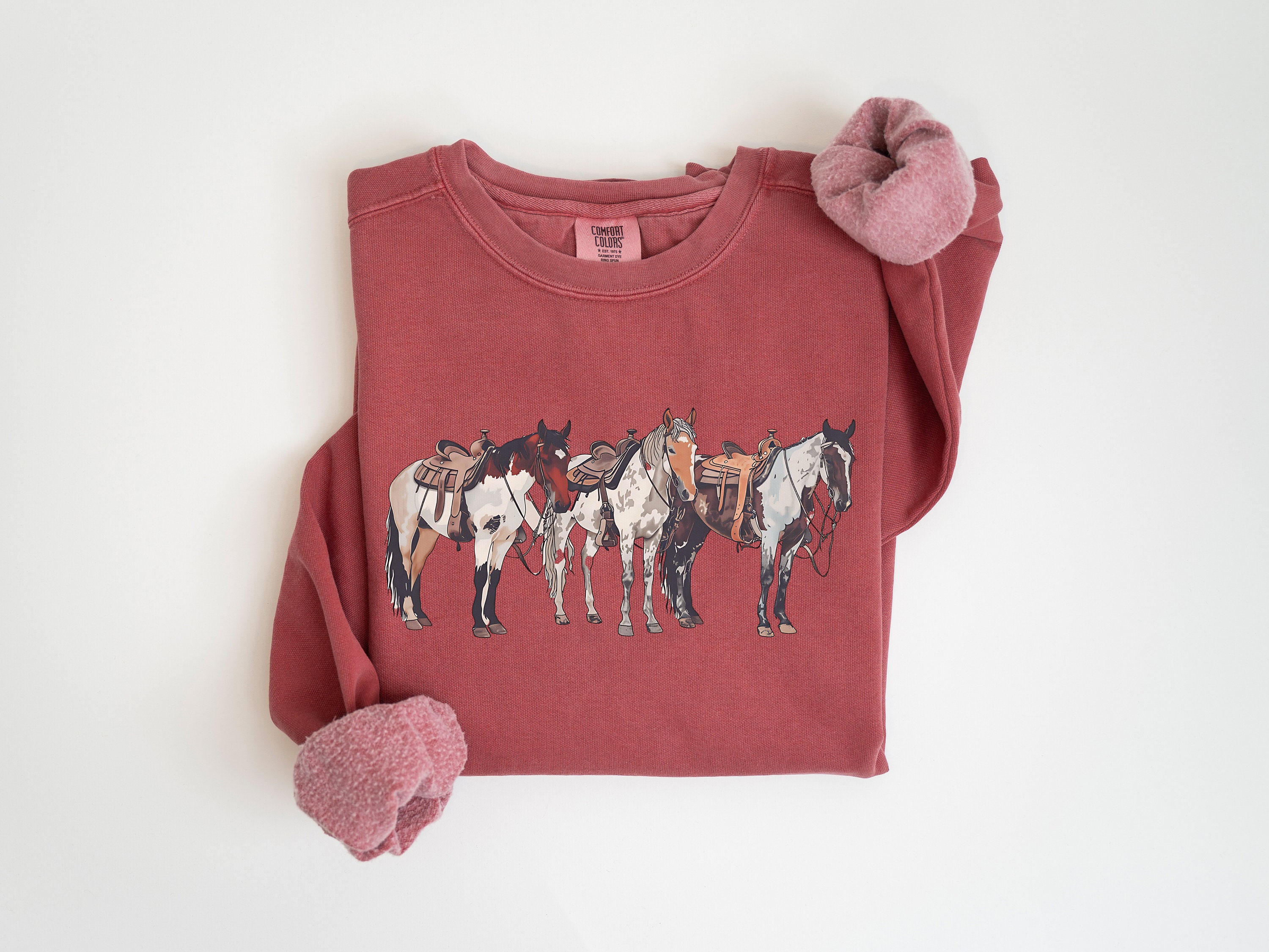 Personalized Name Western Sweatshirt, Horse Sweatshirt, Rodeo Horse Girl Sweatshirt, Ranch Girl Sweatshirt, Gift for Horse Lover/Her