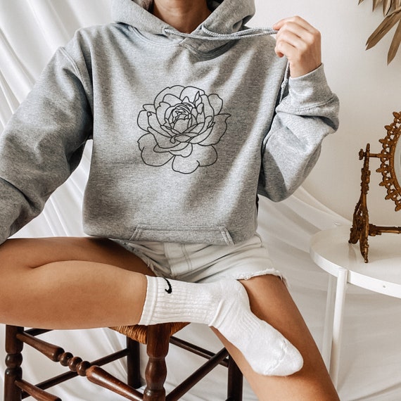 Sweat capuche fleuri Sweat capuche fleuri femme Sweat