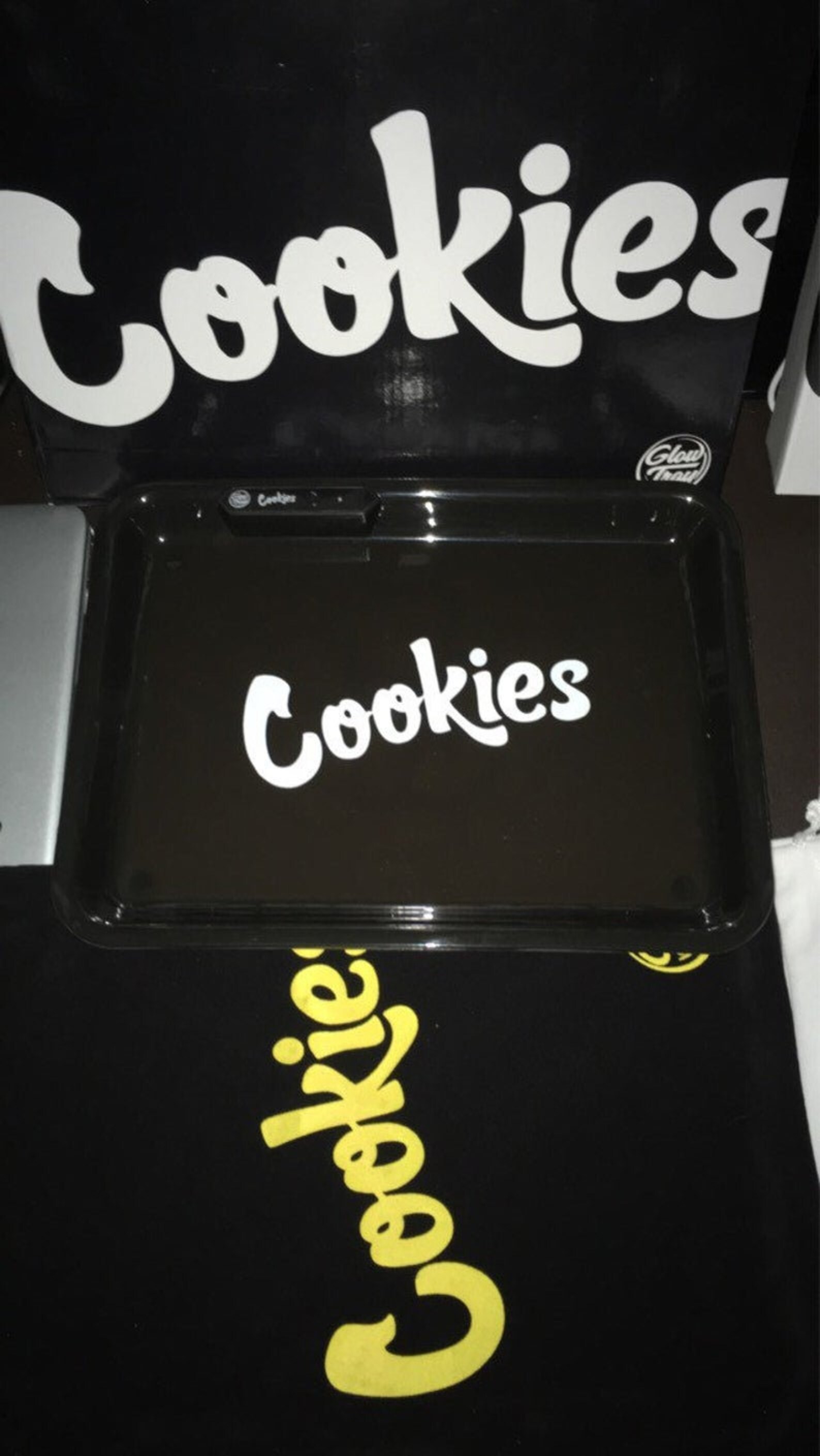 Glow Tray X Cookies LED Rolling Tray Avec Travel Bag Mis à Etsy