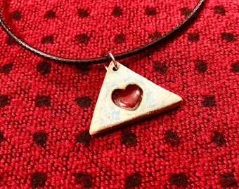 Ceramic jewelry, heart pendant, ceramic accessories, ceramic necklace, heart necklace, love, heart, jewelry, love pendant, valentines
